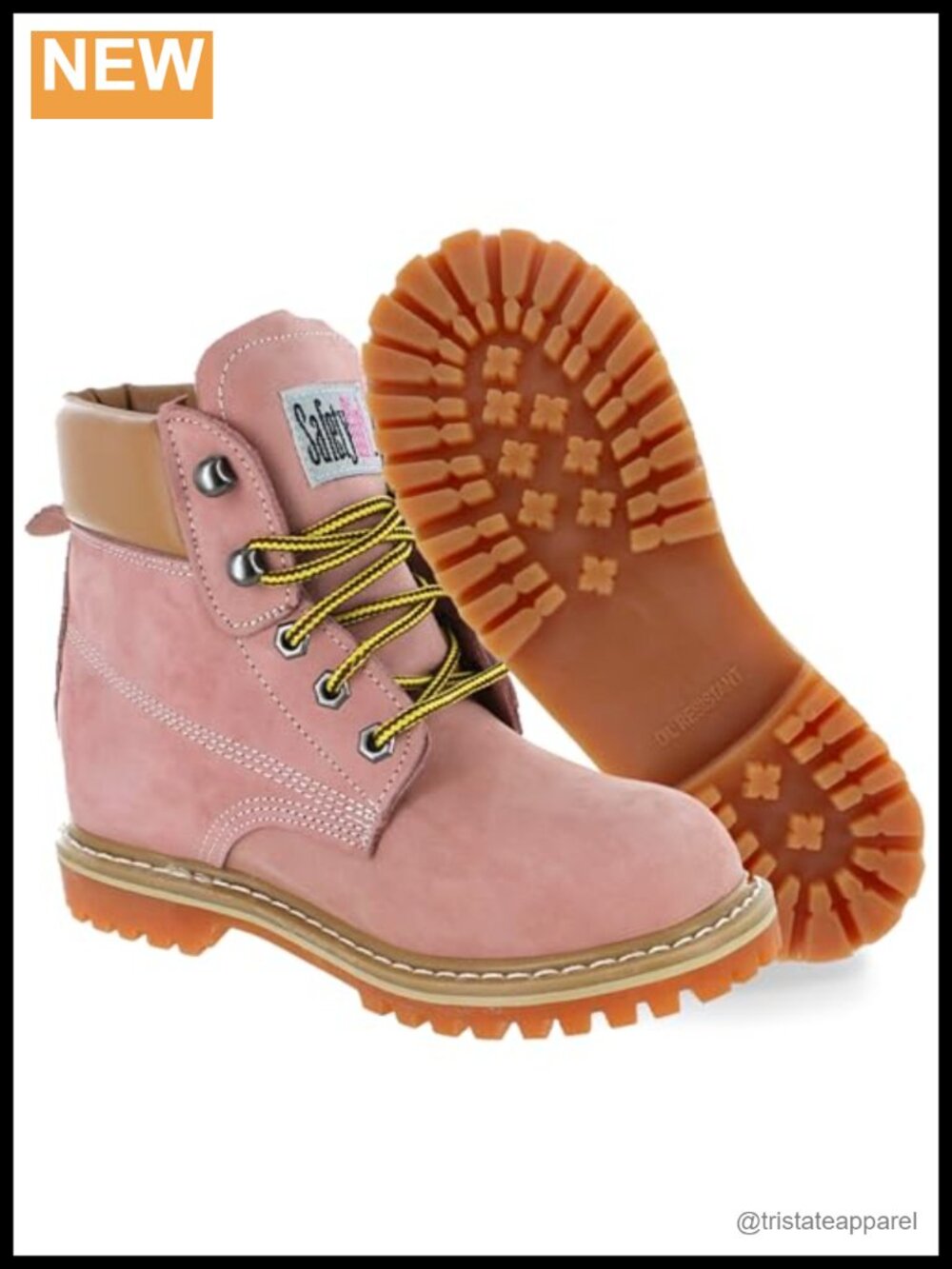 Women's Steel Toe Work Boots Nubuck Leather Waterproof Lightweight